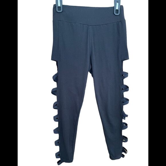 Southern Fried Chics open side black leggings size XS. - Picture 1 of 3